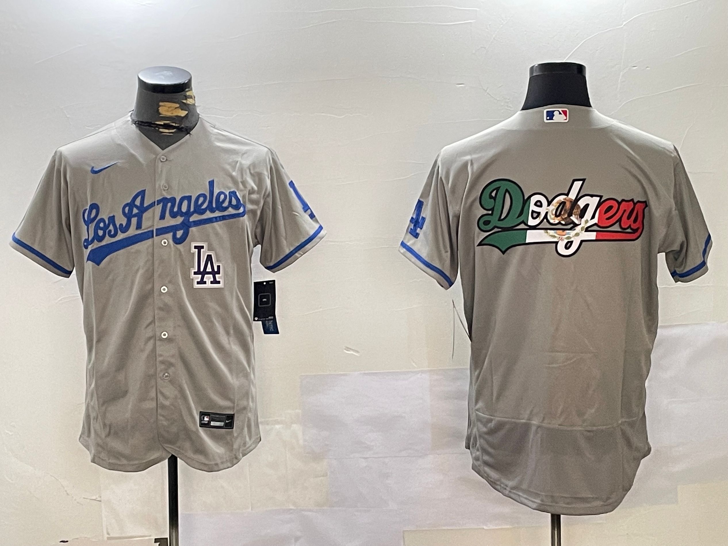 Men Los Angeles Dodgers Blank Grey Elite 2024 Nike MLB Jersey style 12163